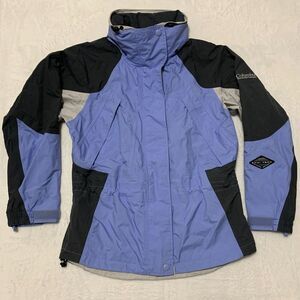 Columbia Interchange Jacket Women's Small Blue Core Omni-Tech Hood Waterproof